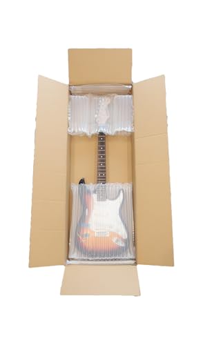 ギター梱包用エアー緩衝材+専用箱セット エアーマッスル 160サイズ エア緩衝材 エアクッション 衝撃 梱包 エアパッキン 包装 (1枚ポンプ付)